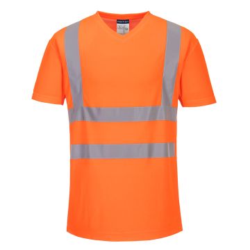 Hi-Vis Cotton Comfort Mesh Insert T-Shirt S/S  - Orange - 4XL