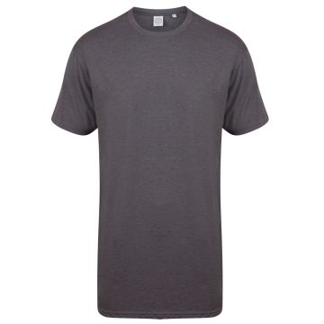 Long Body Cotton T shirt dipped hem 