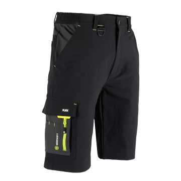Flex Workwear Shorts-Black/ Grey-28"