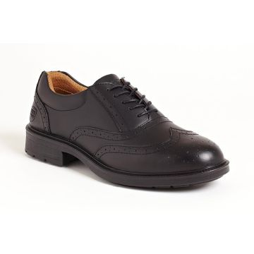 Black Brogue Executive Shoe Sterling Steel 