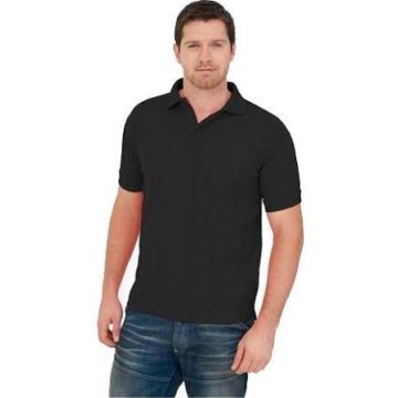 Black polo shirt with Gatwick logo