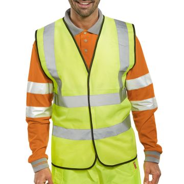 BSEEN EN ISO 20471 Hi Vis Waistcoat 