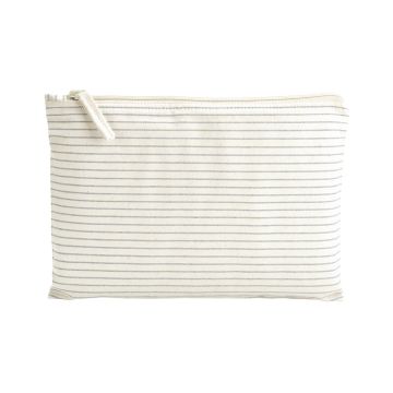 Striped organic accessory pouch