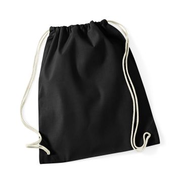 Recycled cotton gymsac - Black - One size