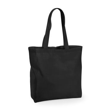 Recycled cotton maxi tote - Black - One size