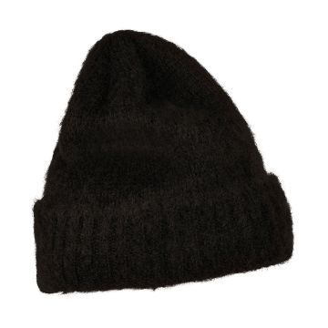 Soft acrylic beanie (1503A) - Black - One size