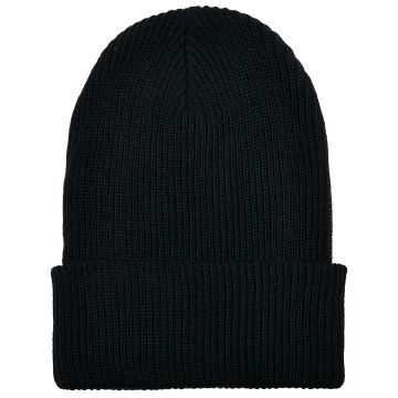 Recycled yarn ribbed knit beanie (1504RY)